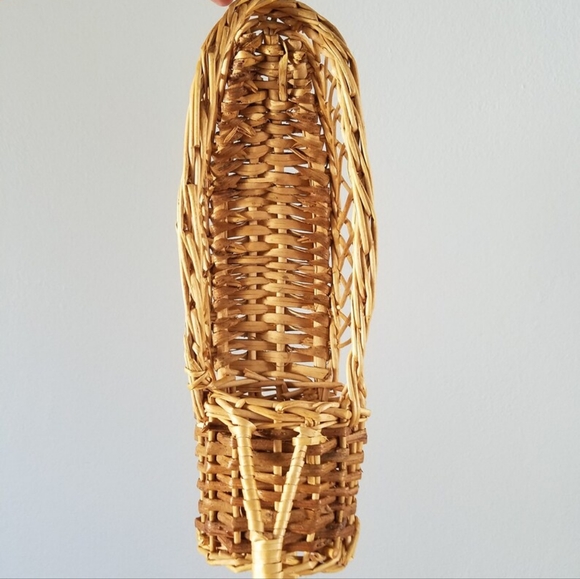 Vintage Woven Wicker Wine Chianti Holder - Picture 8 of 10